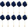 PATIKIL Bottoniere di Rose, 10pz Bottoniere Sposo Matrimonio Tasca Fiore Realizzato a Mano Spilla Revers Boutonniere per Uomini Matrimonio Cerimonia Festa Ballo, Blu Navy