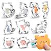 Meleager Formine per Biscotti Gatti, Tagliabiscotti Gatti Acciaio Inossidabile, 9 Pezzi Stampo Biscotti Gatti, DIY Stampo Keksausstecher Gatti, Formine Biscotti Animali Decorazioni, per Feste di Bambini