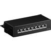 goobay CAT 6a Mini/Desktop Patch Panel 8 porte nero (in blocco)