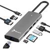 Reagle Hub Usb-C Hdmi 4K 60Hz Usb C Pd 100W Usb 3.2 Lan Rj45 Lettore Di Schede