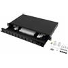 Lanberg FOP1-12SD-LQB Lanberg 19" 1U FIBER PATCH PANEL 12XSC DUPLEX / 12XLC QUAD B
