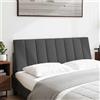 vidaXL Cuscino per testiera "Hanko" grigio scuro 140 cm tessuto