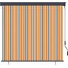 vidaXL Tenda a rullo vidaXL gialla e blu, 180 x 250 cm, in tessuto e alluminio