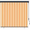 vidaXL Tenda a rullo vidaXL bianca e arancione 180 x 250 cm in tessuto e alluminio