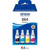 Epson EcoTank 664 Multipack, 4 colori, cartucce d'inchiostro originali, C13T664640