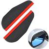 Riloer 2pcs Car Rearview Mirror Rain Shield, PVC Carbon Fiber Pattern Rain Eyebrows for or Blocking Anti Rain Visor Snow Guard, Adhesive Unviersal Accessories