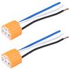 Zohisin Connettore faro ceramico femmina 2 pezzi adattatore presa lampada H4/9003/HB2 Headlight Connector Plug Socket Ceramic Headlight Connector per sistema fari auto universali