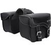 Vvikizy Borse Laterali per Moto da 30 Litri Pelle PU Impermeabile per Riporre Oggetti, Design Elegante, Accessorio Universale per Moto, Nero, Set di 2