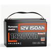 Humsienk Batteria LiFePO4 12V 150Ah, 1920Wh Energia, BMS 110A con Protezione Bassa Temperatura, 6000+ Cicli Profondi, per Fotovoltaico, Camper, Barche, Accumulo Domestico e Off-Grid