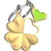 O meta[l]morphose METALMORPHOSE - Portachiavi a quadrifoglio - Portachiavi portachiavi, portafortuna, trifoglio, regalo per uomo e donna, oro, taglia unica