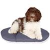 Ferplast Relax Cuscino per Cani e Gatti, Cuccia Cani imbottita peluche , Materassino Letto Cani Medio Grande lavabile in lavatrice, 78 x 50 x 8 cm