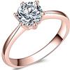 JUDE Anello di fidanzamento in acciaio inox con solitario da 1 kt e Acciaio inossidabile, 61 (19.4), colore: Oro rosa, cod. JR623