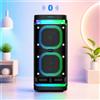 Vetrineinrete Cassa Bluetooth Karaoke TWS 360W con microfono Telecomando USB TF luci RGB