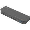 ‎DIGITUS DIGITUS KVM Switch, 4 Port, 4K60Hz, 4 x DP in, 1 x DP/HDMI Out 4 Computer - Sing
