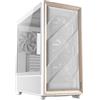 Antec Case Flux Bianco Mid Tower E-ATX con 5 Ventole PWM e Legno Pregiato