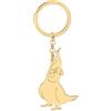 YAYAKO Acciaio Inox Macaw Pappagallo Portachiavi Uccello Portachiavi Pappagallo Regali per Donna Ragazza Borsa Auto Portachiavi (Cockatiel Pappagallo Oro)