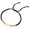 EUEAVAN Tripla Luna Dea Pentagramma Stella Filo di Cera Bracciale Amuleto Pentagramma Religione Bangle Acciaio Inox Gioielli Simbolo Stregoneria Regali Per Donne (nero 2)