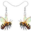 LONYOO Acrilico Carino Ape Volante Orecchini Pendenti Honeybee Bug Insetti Primavera Estate Gioielli Honey Bee Regali per le Donne Ragazze Nonna Mamma (Oro)