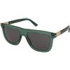 Gucci GG1502S 003 | Occhiali da Sole Graduati o Non Graduati | Prova Online | Plastica | Quadrati | Verde, Trasparente | Adrialenti