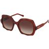Chloe CH0226S 006 | Occhiali da Sole Graduati o Non Graduati | Prova Online | Plastica | Oversize | Rosso, Trasparente | Adrialenti