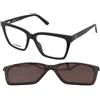 Love Moschino MOL661/C 581/K8 | Occhiali da Vista con Clip da Sole | Plastica | Cat Eye | Nero | Adrialenti