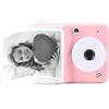 Plyisty Fotocamera di Stampa Istantanea per Bambini, Fotocamera per Bambini da 48MP 1080p Stampa Istantanea con 3 Rotoli di Carta, per Ragazzi e Ragazze (Rosato)