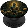 Buddha Designs by Kajiro Buddha astratto fiore di loto - buddismo spirituale buddista PopSockets PopGrip Adesivo