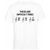 Jinbetee Questi Sono Tempi Difficili T-Shirt Bianca da Uomo A Maniche Corte