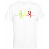 Jinbetee Three Little Birds Reggae Rasta T-Shirt Bianca da Uomo A Maniche Corte