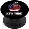 Bahaa's Tee New York City The Big Apple Graphic Tee shirt con bandiera USA PopSockets PopGrip Adesivo