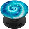 Tie-dye Hippie Time 60s Blue Watercolor Tie-Dye Hippie anni '60 blu acquerello stile Deep Eye PopSockets PopGrip Adesivo