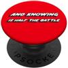 Watch TV Movies & Books on Radio Compute E sapere è metà della battaglia | Cartoon militare PopSockets PopGrip Adesivo