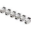 TRENDnet, TC-K06C6A, Confezione da 6 Jack Keystone RJ45 Cat6A schermati, da Utilizzare con Il Pannello Patch Keystone Vuoto schermato TC-KP24S (Venduto separatamente), Argento