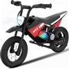 MEGA MOTION PRO Moto Elettrica per Bambini 150W, 2 Velocità 8/16 km/h, Batteria 5,2Ah, Autonomia fino a 15 km, Pneumatici 12 Pollici, Luci LED, Freno a Tamburo, Carico Max 40 kg