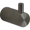 Gedy Ande Gancio Appendi Accappatoio Bagno in Acciaio Inox AISI 304 Finitura Gun Metal, Gancio Appendiabiti da Parete, Fissaggio a Muro con Viti Incluse nella Confezione, Gancio Accappatoio Doccia