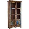 MASSIVMOEBEL24.DE NATURE OF SPIRIT #52 Vetrina in legno riciclato - laccato/multicolore 90x40x180