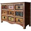 MASSIVMOEBEL24.DE NATURE OF SPIRIT #59 Cassettiera in legno riciclato - laccato/multicolore 130x40x85