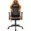 COUGAR Sedia da gioco Armor Elite, struttura in acciaio, pelle PVC traspirante, sistema reclinabile a 160°, capacità di carico 120 kg, bracciolo regolabile 2D, base a 5 stelle in acciaio, arancione