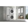 Terraneo mobile multiuso sopra lavatrice - Struttura salvaspazio 65x32x195 cm per bagno o lavanderia (Bianco con 3 ripiani)