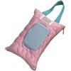 Generico Borsa dispenser per salviette, porta pannolini da esterno, pacchetto salviette trapuntato, organizer da viaggio portatile, accessorio per passeggino per auto, borsa per il pendolarismo quotidiano, dep