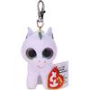 TY - Portachiavi di Peluche - Beanie Boos Clips - Unicorno - Pixy - Bianco e Arcobaleno - Pupazzino con occhioni Multicolore Glitter - Il Peluche con Gli Occhi Grandi Scintillanti - 7 Cm - 35040