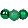 SHATCHI 30 mm/24 palline di Natale infrangibili verde scuro, decorazioni per albero di Natale, palline ornamentali da appendere, decorazioni natalizie per le vacanze, lucide, opache, glitterate