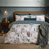 furn. Ghost Town Set Copripiumino (Crepuscolo - Doppio) | Reversibile Autunnale Halloween Spettrale Fantasma Morbida Al Tatto Policotone Biancheria Da Letto