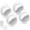 QCOQ® Tags 4 Pezzi Bianco, Smart Tracker Bluetooth Compatibile con Apple Dov'è App (solo iOS), Localizzatore Chiavi fino a 100dB con Batteria Sostituibile per Chiavi/Bagagli/Valigie/Portafogli