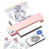 Phomemo M08F Stampante Per Tatuaggi, Stampante Termica Tattoo con 10 Carte di Trasferimento, Stampante Stencil Tattoo Compatibile Con il Telefono, Tablet e PC per Artisti e Principianti, Rosa