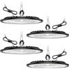Tallflly 4 Pack 200W Faretto LED UFO, 30000LM 6000K Super Luminose Bianco Freddo LED Industriale Faretto, IP65 Impermeabile Lampada Officina, Lampada LED per Garage, Magazzini, Fabbrica, Stadio Coperto