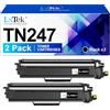 LxTek TN 247 TN-247 Compatibili Cartucce di Toner Sostituzione per Brother TN247 TN247BK TN243 per MFC-L3770CDW L3750CDW L3730CDN per DCP-L3550CDW per HL-L3210CW L3230CDW L3270CDW (Nero, 2-Pack)