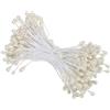 PATIKIL 3mm Doppio Teste Fiore Stame 150pz Fiore Artificiale Stame Pistillo Opaca Floreale Stame per Fai da Te Natale Cartolina Matrimonio Decorazione Crema Bianco