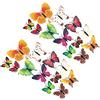 Shiwaki 24pcs Simulazione 3D Farfalla Tridimensionale Magnete Adesivo da Parete Decorazione Frigorifero Adesivo Decorazione della casa (colorato)