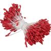 PATIKIL 2.5mm Doppie Teste Stame di Fiore 340pz Stame di Fiori Artificiali Pistillo Stame Floreale Perlato Opaco per Decorazioni Natalizie Fai da Te Carte Auguri Matrimonio Rosa Rossa